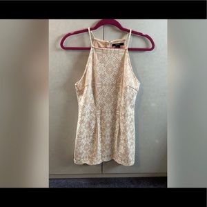 lace high neck dress